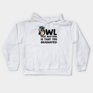 Fun Owl Graduation Pun Kids Hoodie